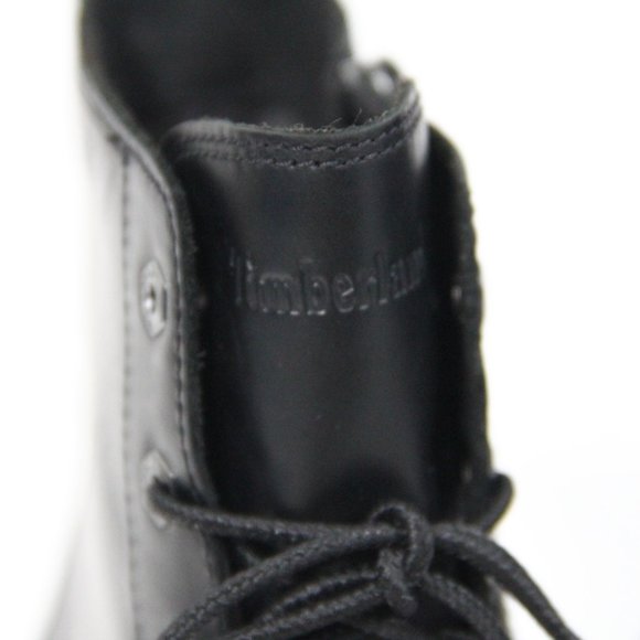 Timberland Lug Sole Boots New Women Black Leather Bootie sz 9.5 Sienna - Picture 8 of 12